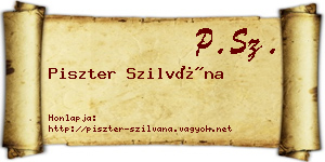 Piszter Szilvána névjegykártya